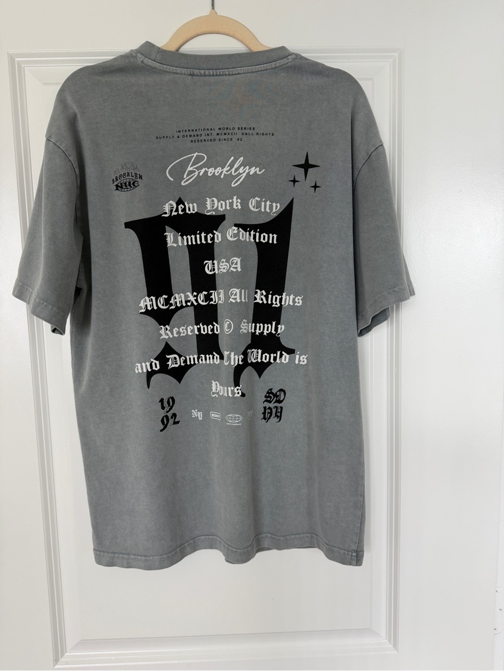 Men’s Supply & Demand Graphic Shirt Gray Vintage Wash - Picture 2 of 3